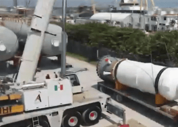 Refinería Dos Bocas: avance del 80% y llega equipo para plantas químicas