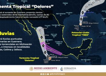 Tormenta Tropical «Dolores» amenaza a Michoacán, Colima, Nayarit, Jalisco y Sinaloa