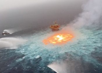 Gasoducto de Pemex explota en el Golfo de México