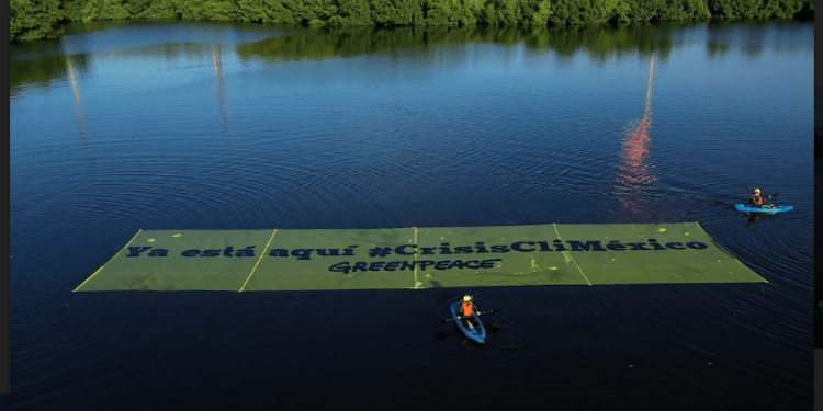 Greenpeace exhibe desde Tabasco la altamente insuficiente acción climática de México