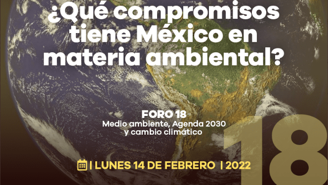 Foro 18. Medio ambiente, Agenda 2030 y cambio climático, hoy a las 9:00 am