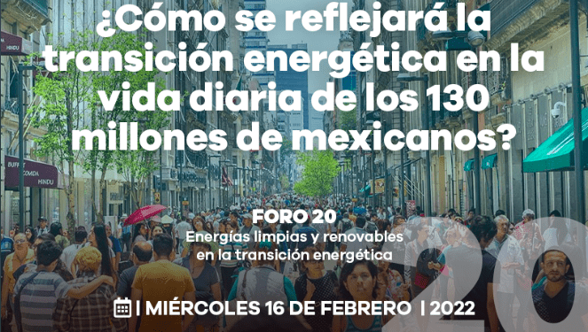 Foro 20: Energías limpias y renovables en la transición energética, hoy a las 11:00 am