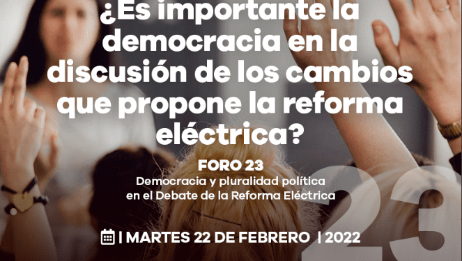 Foro 23: Democracia y pluralidad política en el debate de la reforma eléctrica