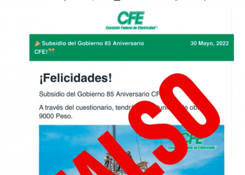 CFE alerta sobre la inexistencia de una campaña de pago de subsidios a usuarios