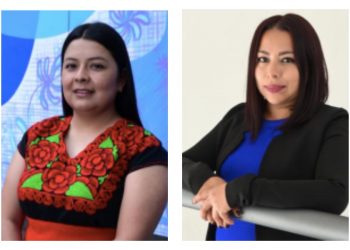 Marisol Gutiérrez Lozano y Perfecta Cabrera García, las dos ganadoras  del programa Mexicanas ConCiencia