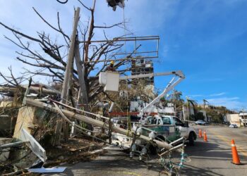 Huracán Otis tiró más de 10 mil postes de la CFE; llegan 2,000 toneladas de materiales