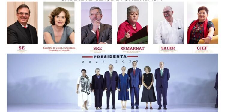 Claudia Sheinbaum presenta los primeros 6 integrantes de su gabinete 2024-20230